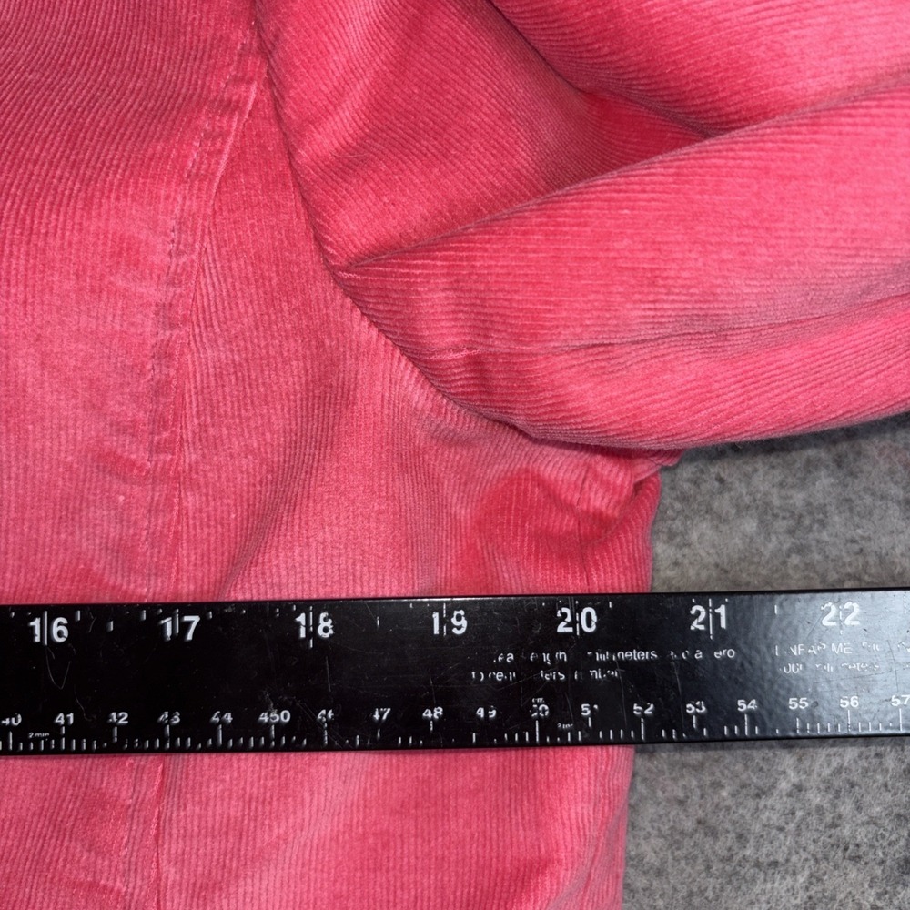 Talbots Corduroy Blazer Women's 16 Barbie‎ Pink Button Classic Preppy Minimalist - Picture 5 of 11